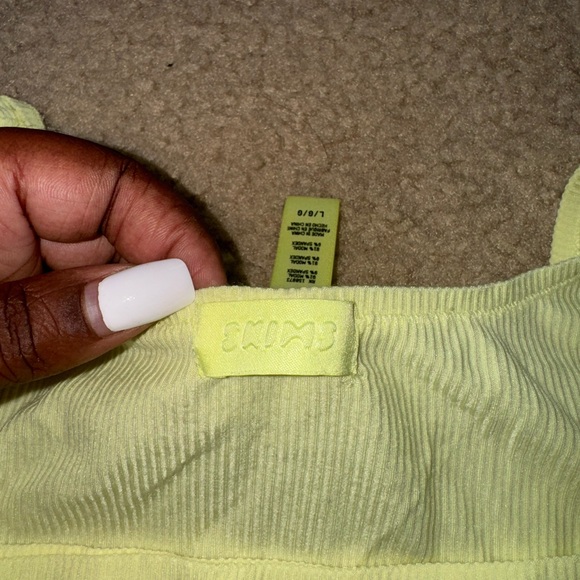 Skims Yellow Ribbed Tank Top - Picture 4 of 4